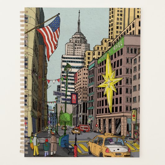 Manhattan Winter New York Illustration de Noël (Devant)