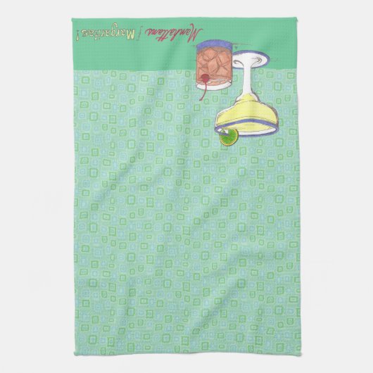 Manhattans en Margaritas | Handdoek |  (Verticaal)