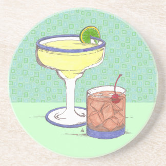 Manhattans en Margaritas | Zandsteen Onderzetter