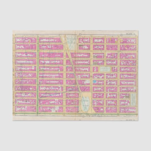 Manhatten, New York 12 Tissuepapier (Voorkant)