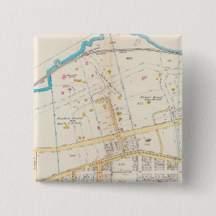 Manhatten, New York 5 Vierkante Button 5,1 Cm