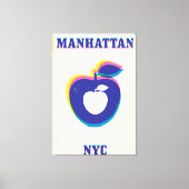 Manhatten NYC  "Big Apple"-reisposter Canvas Afdruk (Voorkant)