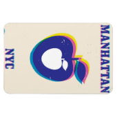 Manhatten NYC  "Big Apple"-reisposter Magneet (Horizontaal)