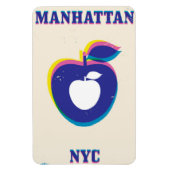 Manhatten NYC  "Big Apple"-reisposter Magneet (Verticaal)
