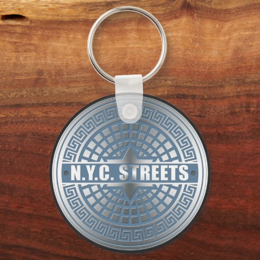 Manhole Covers NYC Sleutelhanger (Voorkant)