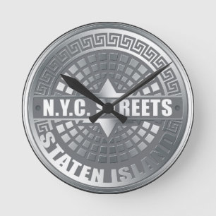 Manhole Staten Island Gray Ronde Klok