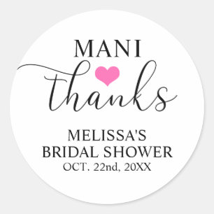 MANI Bedankt Bridal Baby shower Nail Pools Ronde Sticker