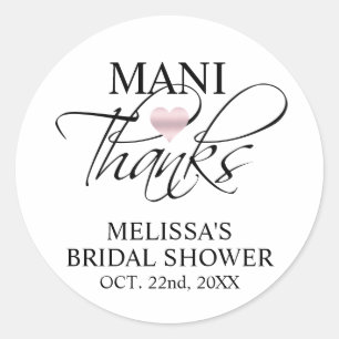MANI Bedankt Bridal Baby shower Nail Pools Ronde Sticker