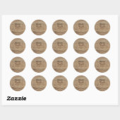 Mani Bedankt - rustiek dank u Ronde Sticker (Vel)