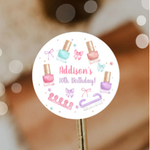 Mani-Pedi Feestje Manicure Pedicure Nagellak Ronde Sticker