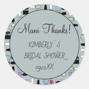 Mani thanks nagellak ronde sticker