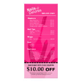 MANICING PEDICURE Coupon Menu magenta (Dos)