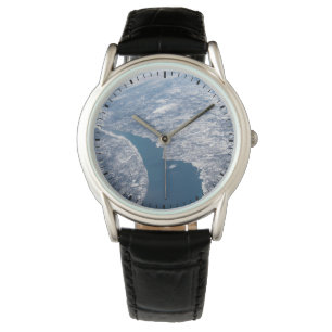 Manicouagan krater en de St. Lawrence rivier Horloge