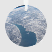 Manicouagan krater en de St. Lawrence rivier Ornament (achterkant)