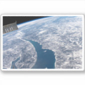 Manicouagan krater en de St. Lawrence rivier Sticker (Voorkant)