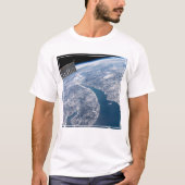 Manicouagan krater en de St. Lawrence rivier T-shirt (Voorkant)