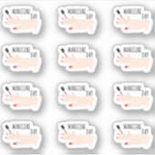 Manicure Afspraak Nagelverzorging Herinnering Plan Sticker (Voorkant)