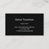 Manicure artist  visitekaartje (Achterkant)