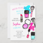 Manicure Mani Padi make up Girl Birthday Kaart (Voorkant)