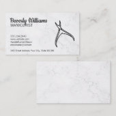 manicure | nagelknipper | Marmeren achtergrond Visitekaartje (Voorkant / Achterkant)