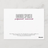 Manicure Nagelstudio Eenvoudige Witte Bedankingsco Briefkaart (Achterkant)