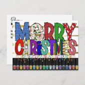 Manicure Nail Art Briefkaart voor kerstmis (Voorkant / Achterkant)