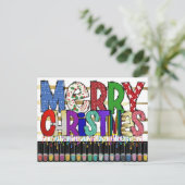 Manicure Nail Art Briefkaart voor kerstmis (Staand voorkant)