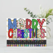 Manicure Nail Art-kerstuitnodiging Kaart (Staand voorkant)