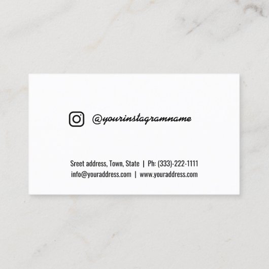 Manicure Nail Polish Scannable QR Code Basic Wit Visitekaartje (Achterkant)