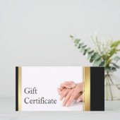 Manicure Nail Salon Gift Certificaat Eenvoudig Wit Bedankkaart (Staand voorkant)