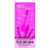 MANICURE PEDICURE Coupon Menu violet (Dos)