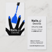 MANICURE PEDICURE Nail Salon Blue Visitekaartje (Voorkant / Achterkant)