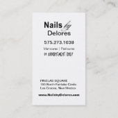 MANICURE PEDICURE Nail Salon Blue Visitekaartje (Achterkant)