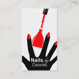 MANICURE PEDICURE Nail Salon Red Visitekaartje
