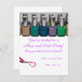 Manicure Pedicure Party Kaart (Voorkant / Achterkant)