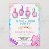 Manicure pedicure spa party invitation (Devant)