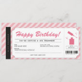 Manicure Pink Gift Voucher Certificate Kaart (Voorkant / Achterkant)