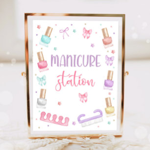 Manicure Station Mani-Pedi Feest Pedicure Spa Meis Poster