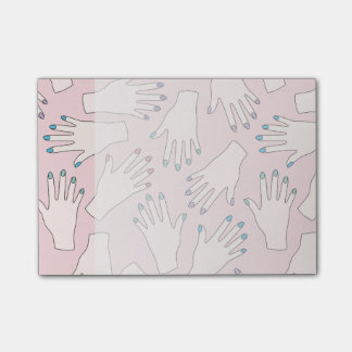Manicured Hands Nail Studio Pink Pastel Patroon Post-it® Notes