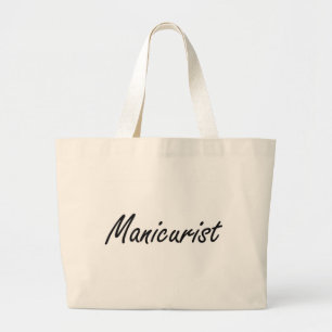 Manicurist Artistisch baanontwerp Grote Tote Bag
