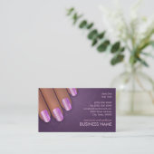 Manicurist Biz & Appointkaart in donkere huid Afsprakenkaartje (Staand voorkant)
