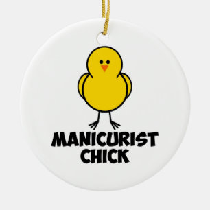 Manicurist Chick Keramisch Ornament