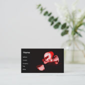 Manicurist in zwart-wit en rood visitekaartje (Staand voorkant)