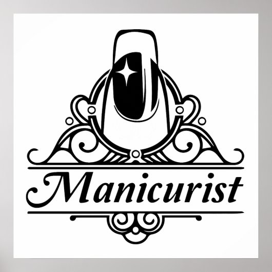 Manicurist op het werk poster (Voorkant)