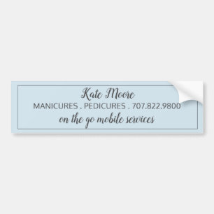 Manicurist Pedicurist Bleekblauwe Promotie Bumpersticker
