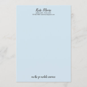 Manicurist Pedicurist Letterhead Kaart