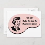 Manicurist Voice Briefkaart (Voorkant / Achterkant)