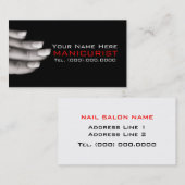 Manicuriste Cartes de visite professionnels (Devant / Derrière)