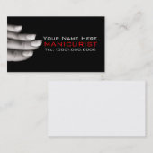 Manicuriste Cartes de visite professionnels (Devant / Derrière)