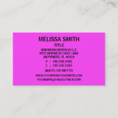 Manicuriste Hot rose Damask Carte de visite (Dos)